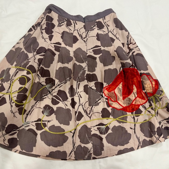 Anthropologie Floreat Glowing Leaf Skirt 0 MSRP $98 - Picture 5 of 6
